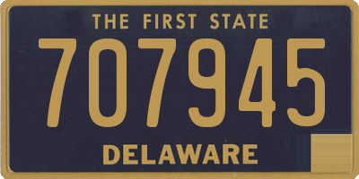 DE license plate 707945