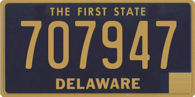 DE license plate 707947