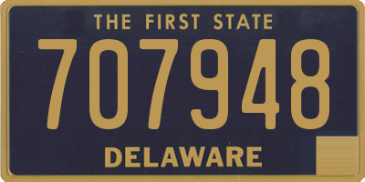 DE license plate 707948