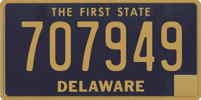 DE license plate 707949