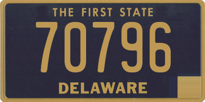 DE license plate 70796
