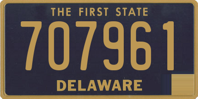 DE license plate 707961