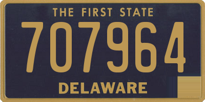 DE license plate 707964