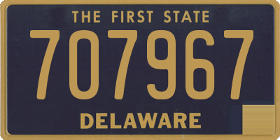 DE license plate 707967
