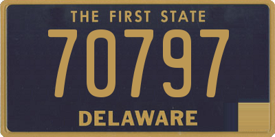 DE license plate 70797
