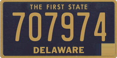 DE license plate 707974