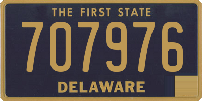 DE license plate 707976