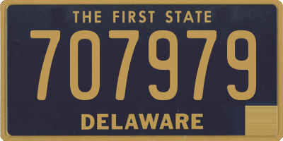 DE license plate 707979