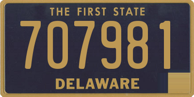 DE license plate 707981