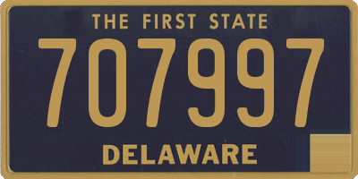 DE license plate 707997