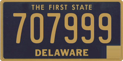 DE license plate 707999