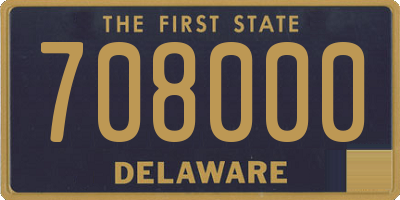 DE license plate 708000