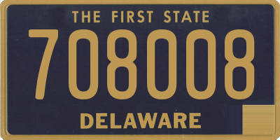 DE license plate 708008