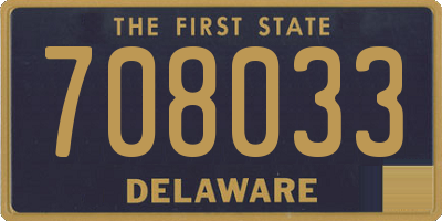 DE license plate 708033