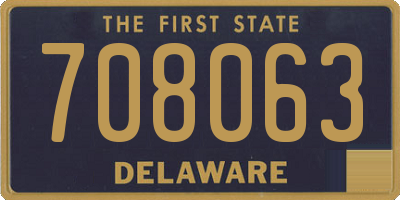 DE license plate 708063