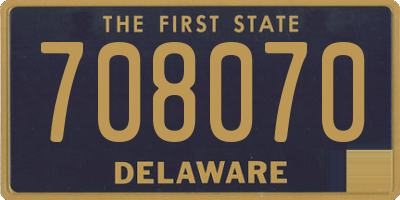 DE license plate 708070