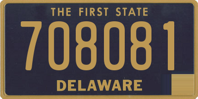 DE license plate 708081