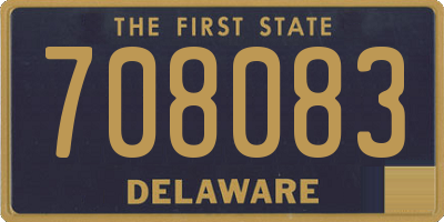 DE license plate 708083