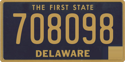DE license plate 708098