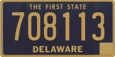 DE license plate 708113