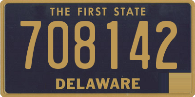 DE license plate 708142