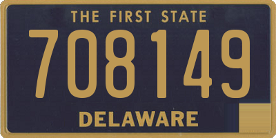 DE license plate 708149