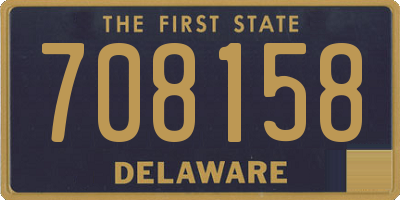 DE license plate 708158