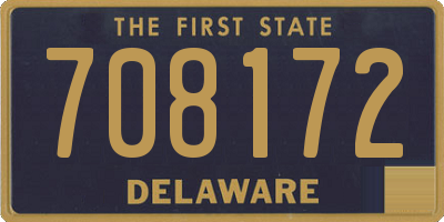 DE license plate 708172