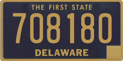 DE license plate 708180