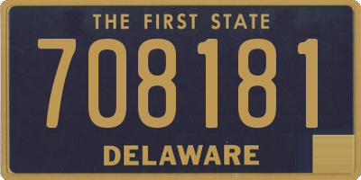 DE license plate 708181