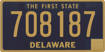 DE license plate 708187
