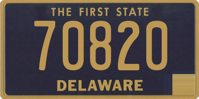 DE license plate 70820