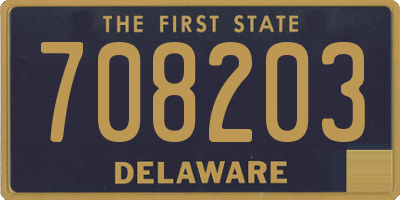 DE license plate 708203