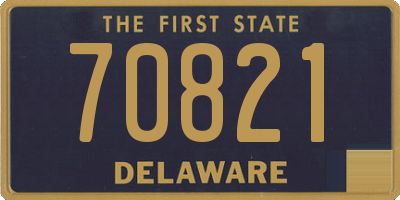 DE license plate 70821