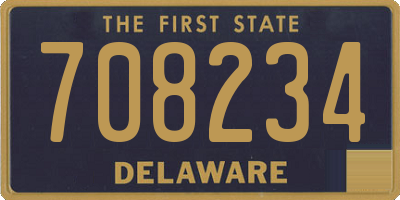 DE license plate 708234