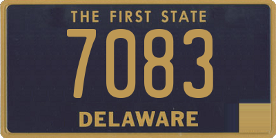 DE license plate 7083