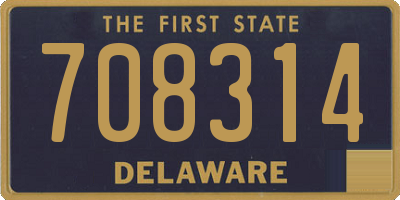 DE license plate 708314