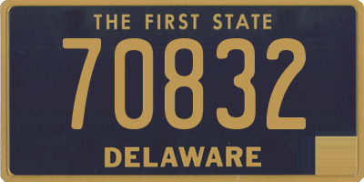 DE license plate 70832