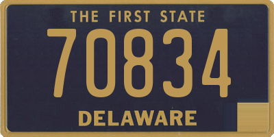 DE license plate 70834