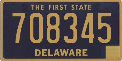 DE license plate 708345