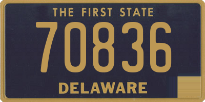 DE license plate 70836