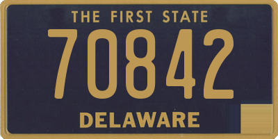 DE license plate 70842