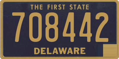 DE license plate 708442
