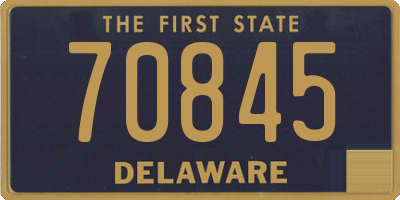 DE license plate 70845