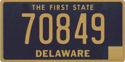DE license plate 70849
