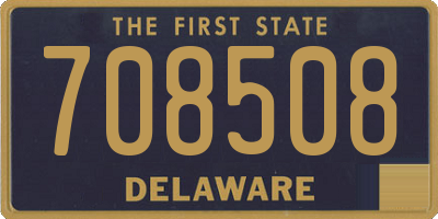 DE license plate 708508