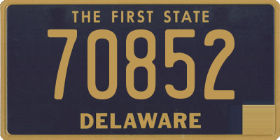 DE license plate 70852