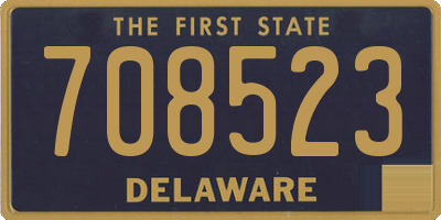 DE license plate 708523