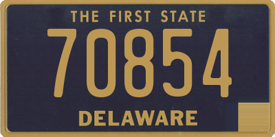 DE license plate 70854