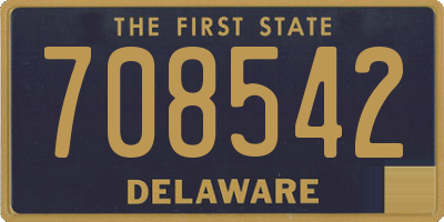 DE license plate 708542